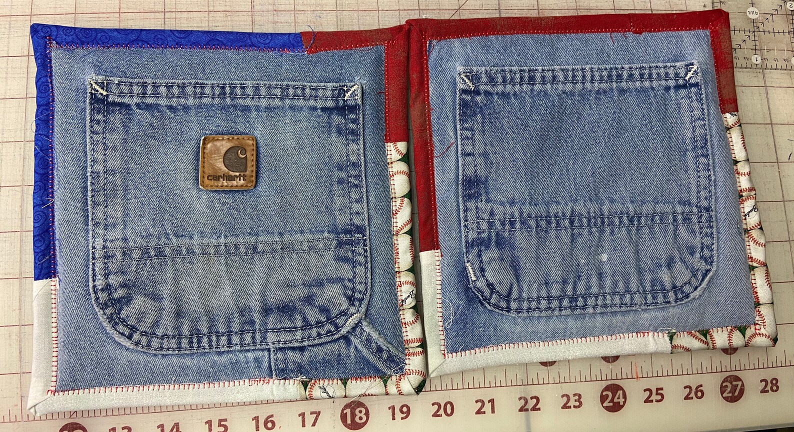 Denim hot pads Etsy