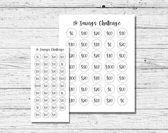 1k Savings Challenge, Printable 1000 Savings Tracker, 1k Savings Envelope, Emergency Funds, 1k Money Saving Tracking, Digital Download Track
