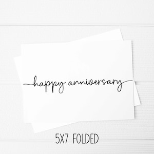 Cartão de feliz aniversário, cartão de aniversário de casamento minimalista para impressão, cartão para marido, cartão para esposa