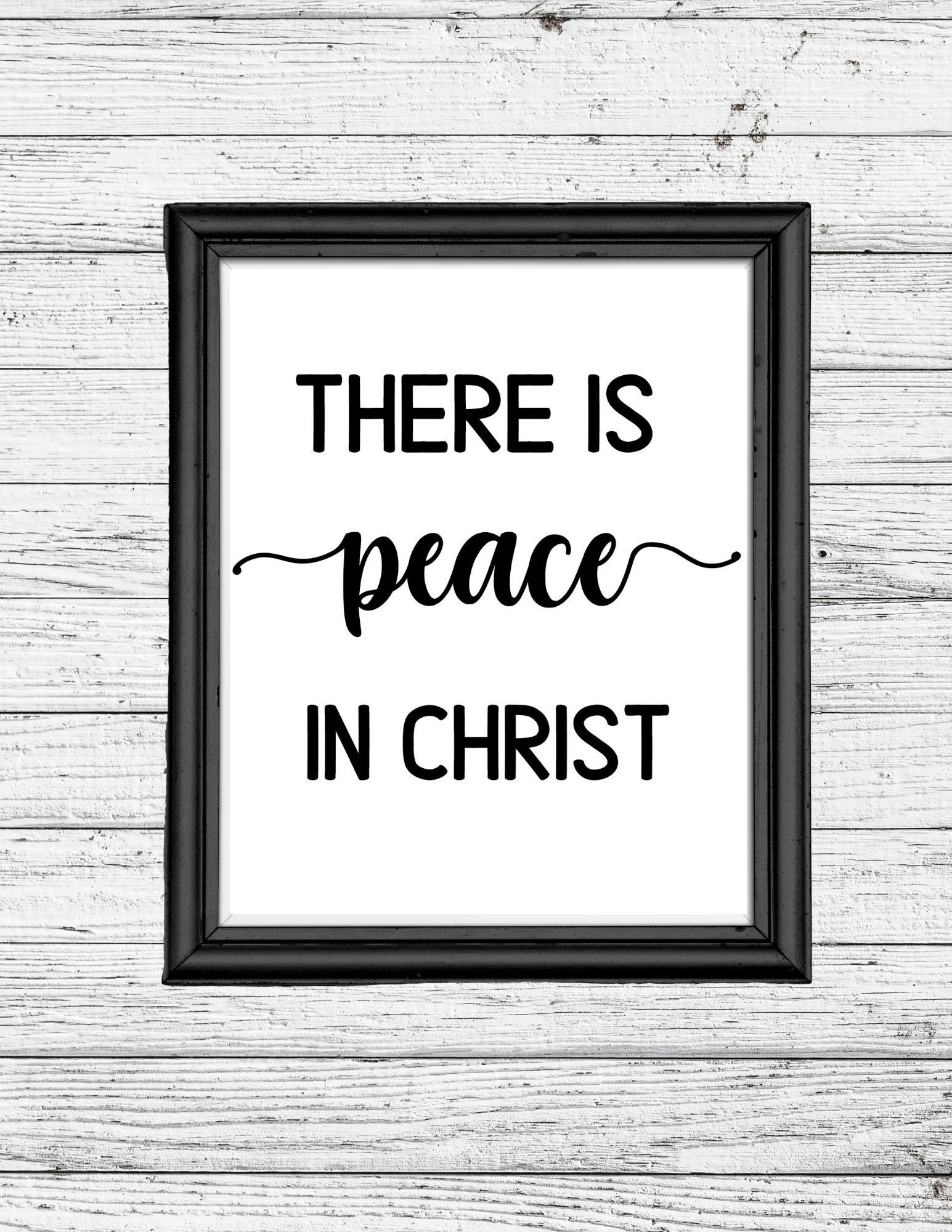 Peace in Christ Printable Art, Christian Decor, LDS Quote - Etsy