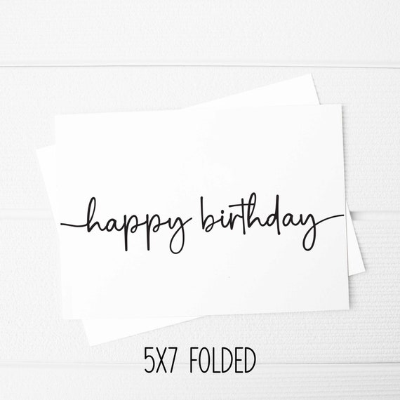 Happy Birthday Card Printable Birthday Card Instant Digital Etsy