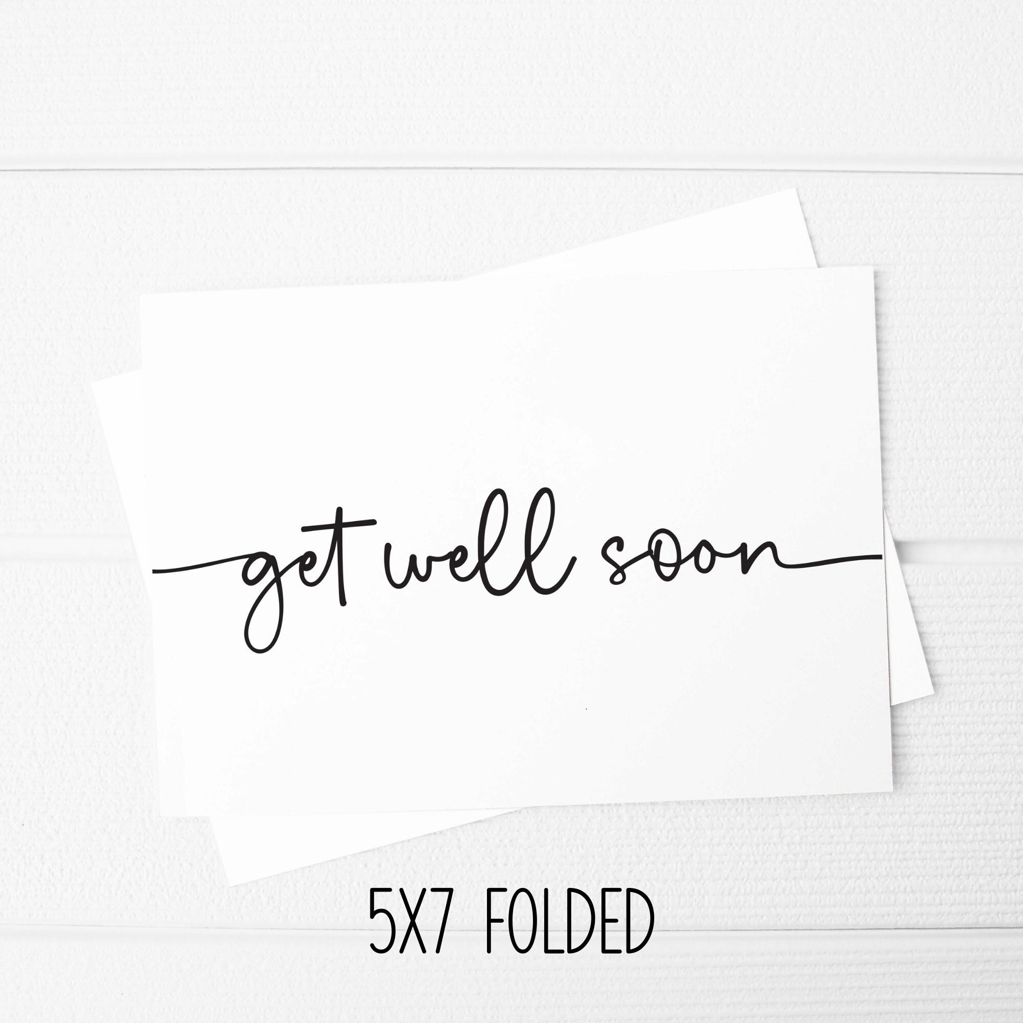 Get Well Soon Printable Card Digital Minimalist Card Feel Etsy