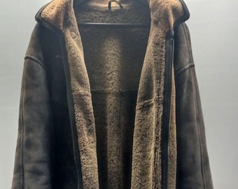 Lambskin leather coat by Giorgio, men, size 56, 1980s, good condition