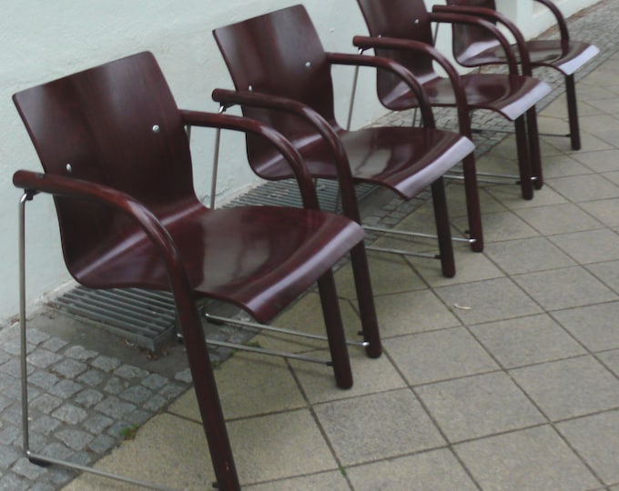 Set von 4 Thonet Stapelstühlen S 320, 1980er Jahre