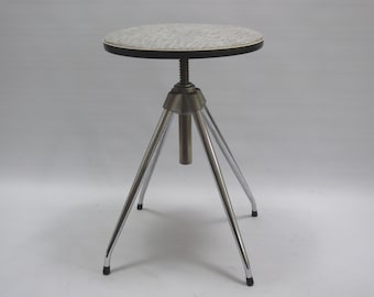 Vintage swivel stool, spindle stool chrome, design classic 1960s