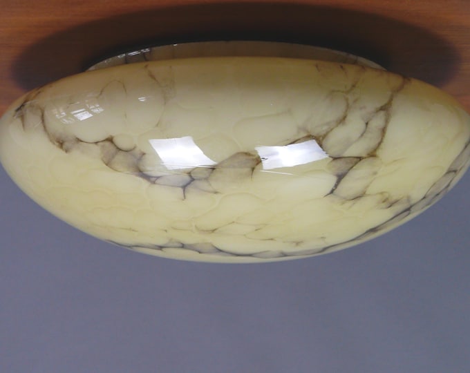 Art Deco ceiling/wall light, marbled, 1920s-1930s