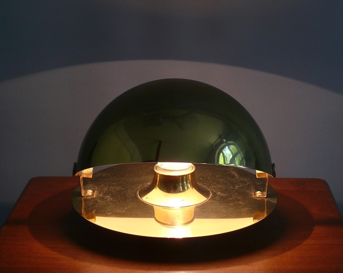 Cosack Eclipse wall lamp - brass, a rare find from the 1980s - vintage - tulip, Panton era, Space Age