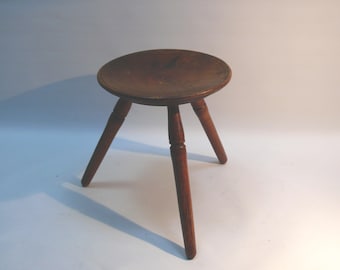 Small stool, tripod, flower stool, milking stool, stool - vintage
