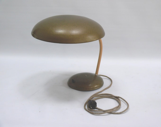 Table lamp, desk lamp with large adjustable shade, Mid Century - vintage