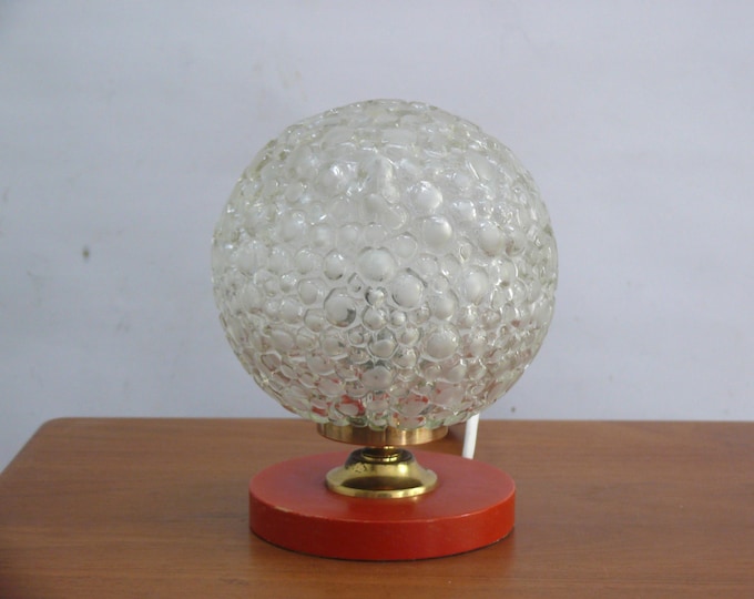 Bubble glass table lamp, Space Age - 1970s