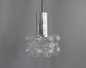 Bubble glass pendant light, design Helena Tynell for Glashütte Limburg, vintage, Germany 1960s