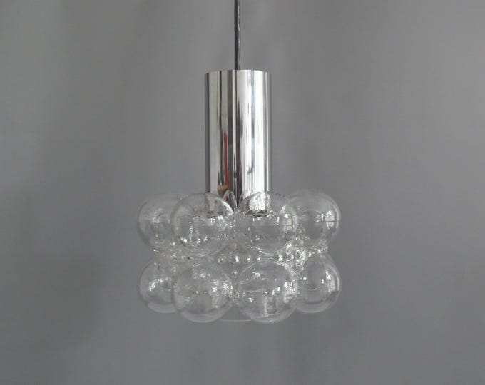 Bubble glass pendant light, design Helena Tynell for Glashütte Limburg, vintage, Germany 1960s