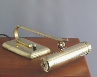 Art Deco piano lamp, brass