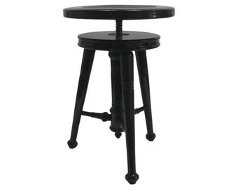 Restored, antique piano stool, swivel stool - end of the 19th century