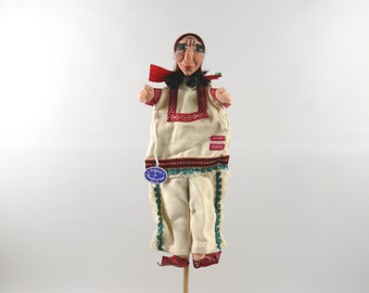 Original Dresden artist puppet / hand puppet with legs - Indian woman, 1970s