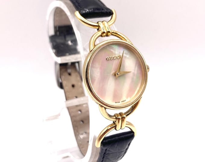 Gucci watch 6000L with exclusive mother of pearl dial