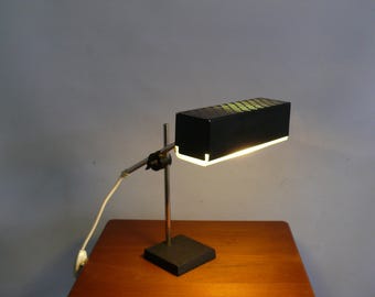 Cubic metal table lamp by Leclaire & Schäfer, 1960s