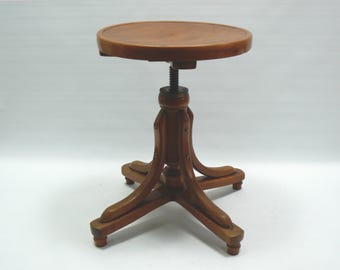 Piano stool / swivel stool, J. & J. Kohn company, antique bentwood stool, circa 1900