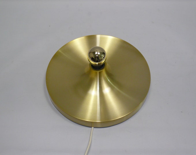 TEKA Diskus ceiling wall light made of gold brushed aluminum - Space Age rarity from the 1960s - vintage - tulip, Panton era
