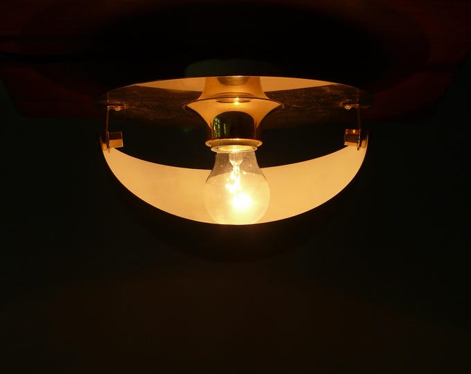 Cosack Eclipse wall lamp - brass, a rare find from the 1980s - vintage - tulip, Panton era, Space Age