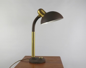 Large gooseneck desk lamp, Hillebrand design classic - 1970s