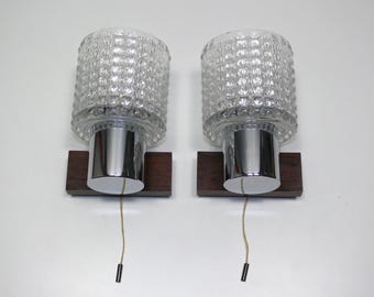 1 pair of vintage wall lights, Kaiser Leuchten, Germany 1960s