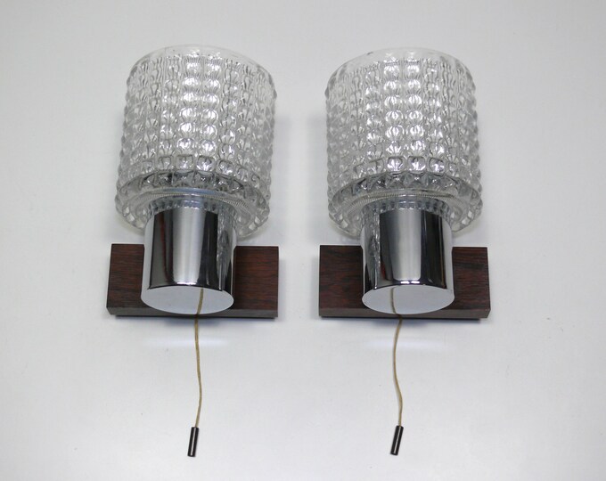 1 pair of vintage wall lights, Kaiser Leuchten, Germany 1960s