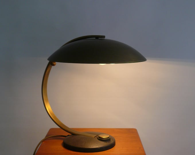 Brass table lamp, Hillebrand model 7613, 1960s
