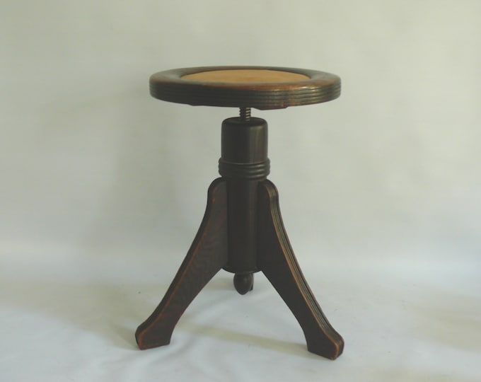 Art Nouveau piano stool, swivel stool, stool - post-1920