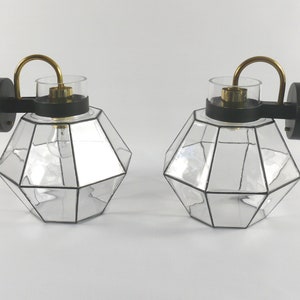 1 pair of wall lamps - Glashütte Limburg, 1970s