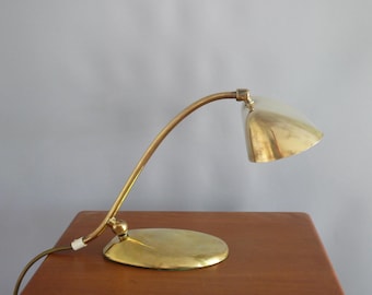 JBS piano lamp, burnished and brushed brass, 1960s