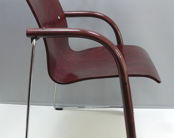 Set of 4 Thonet stacking chairs S 320, 1980s
