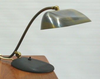 Organic piano lamp, brass, 1960s, JBS or ORO