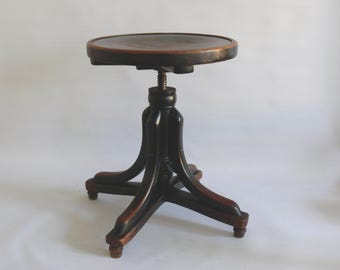 Piano stool / swivel stool, J. & J. Kohn company, antique bentwood stool, circa 1900