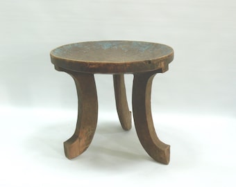 Oromo stool, African stool, hand-carved - antique