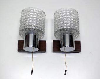 1 pair of vintage wall lights, Kaiser Leuchten, Germany 1960s