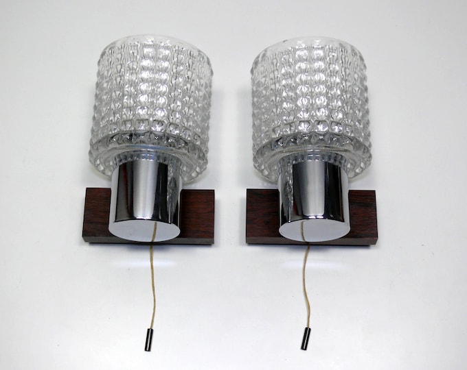 1 pair of vintage wall lights, Kaiser Leuchten, Germany 1960s