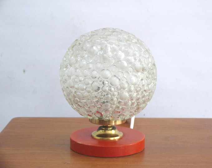 Bubble glass table lamp, Space Age - 1970s