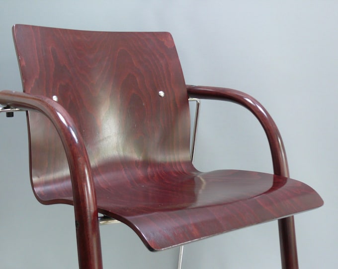 Set of 2 Thonet stacking chairs S 320, 1980s