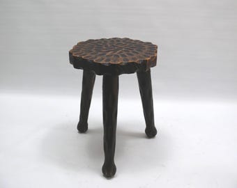 Spanish stools, flower stools, carved - vintage