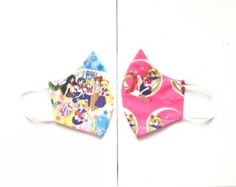 Sailor Moon Fabric Face Masks 2 Pack