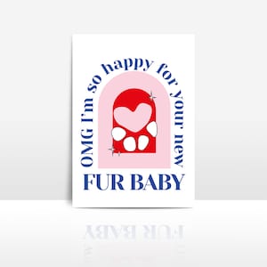 new pet card - fur baby - cat - dog
