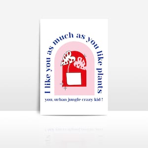 plants urban jungle love you card