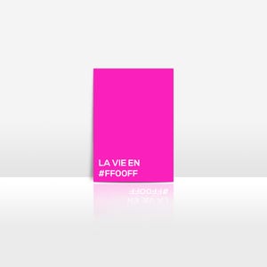La vie en rose | Broyer du noir | blague de graphiste; carte postale