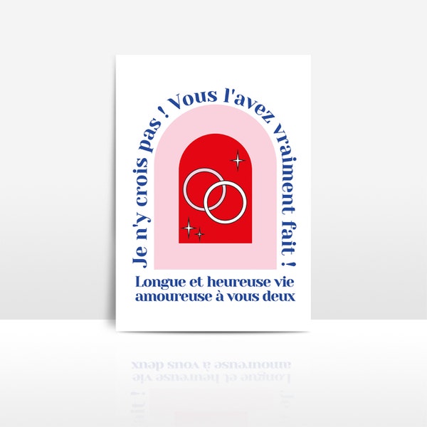 carte fiançailles mariage couple félicitations bagues amour anniversaire célébration