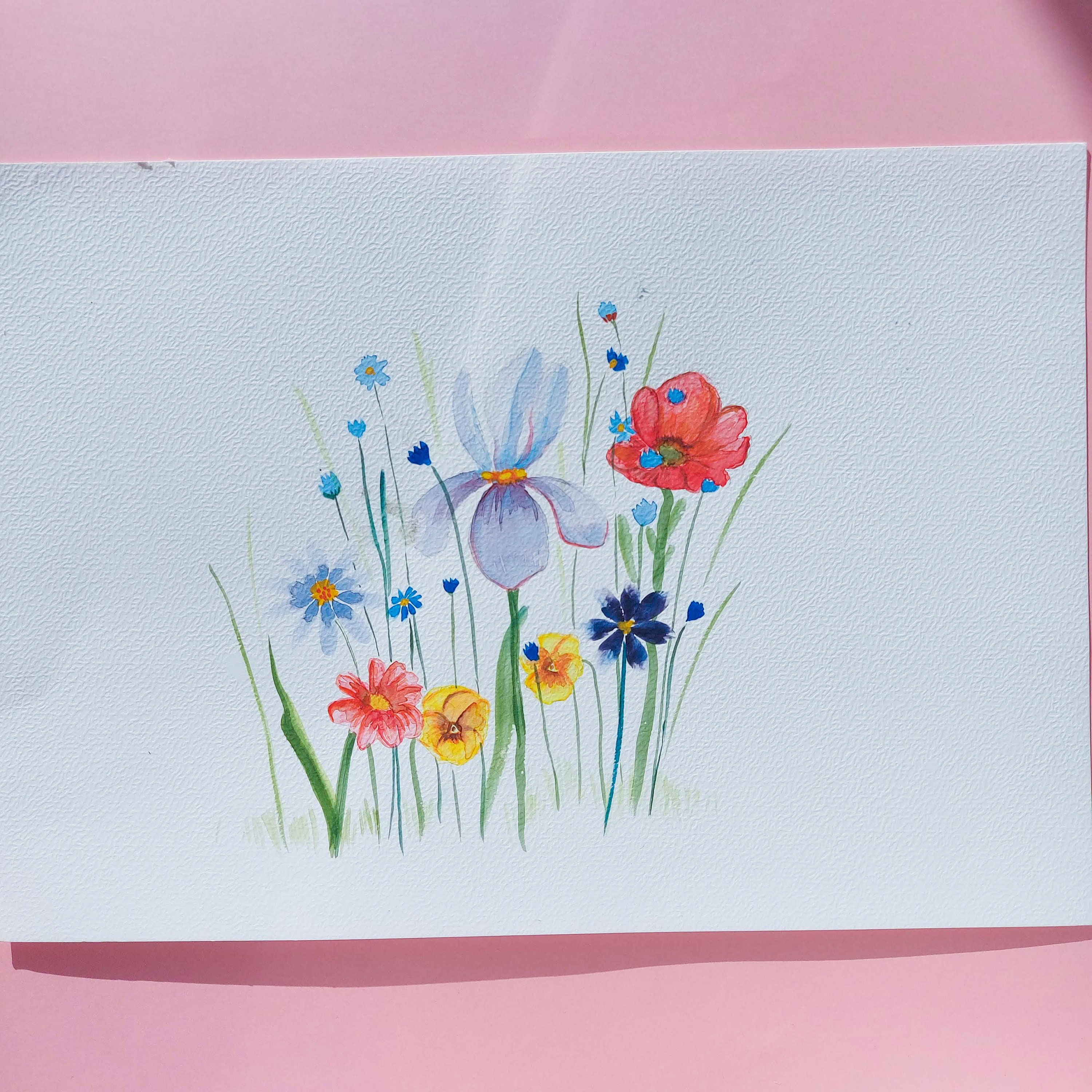 Watercolor Botanical Drawing/Dessin Floral Aquarelle