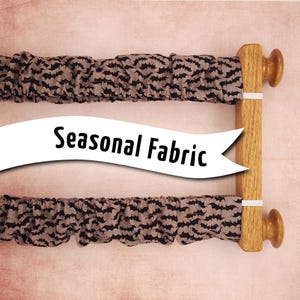Custom Cotton Scroll Frame Grime Guard: Choose Seasonal Fabric & Frame Size