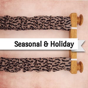 Custom Cotton Scroll Frame Grime Guard: Choose Seasonal & Holiday Fabric and Frame Size