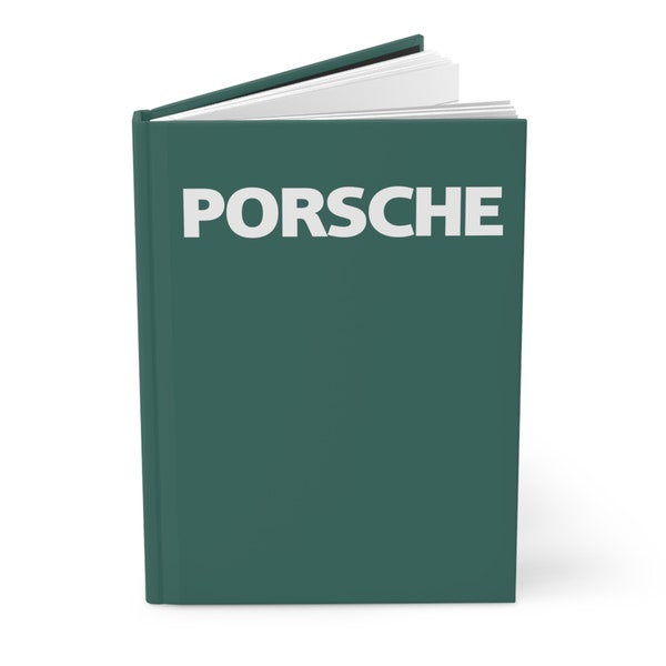 PORSCHE: Decorative Book Perfect for Stacking on Coffee Tables Bookshelves Customized Interior Design Home Decor Lined Interior Forest Green