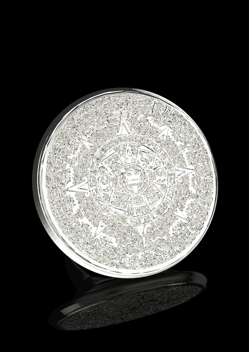 Mayan Calendar Silver Ring